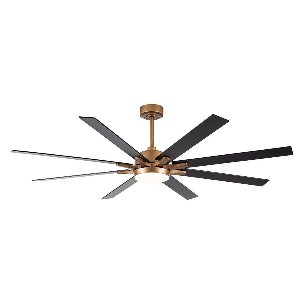 65 Balachandran Modern Brushed Nickel Dc Motor Downrod Mount Ceiling Fan With Lighting And Remote Control product photo from Parrotuncle