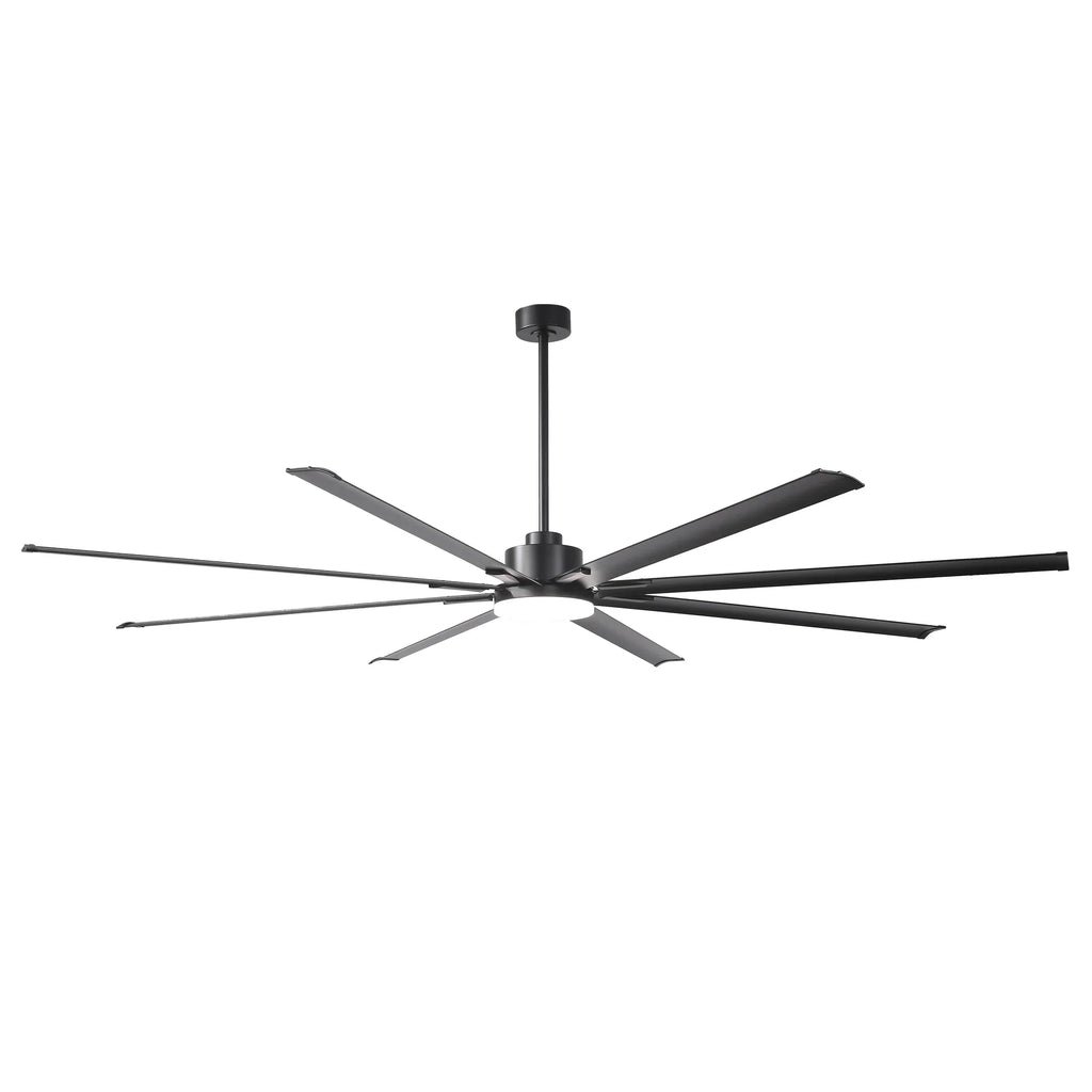 Vaczon 84 Inch 100 Inch Black Hvls Fan Led Large Ceiling Fan With Remote Control product photo from Parrotuncle
