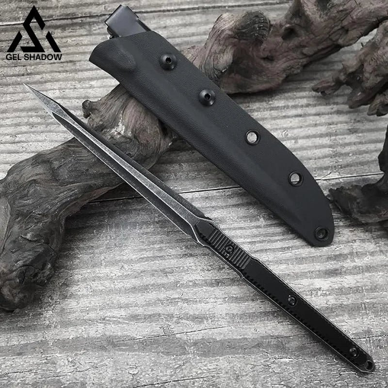 9.4in Tactical Fixed Blade Knife with Sheath, Tea Needle 440C Stainless Steel-GS89 product photo from Gelshadow